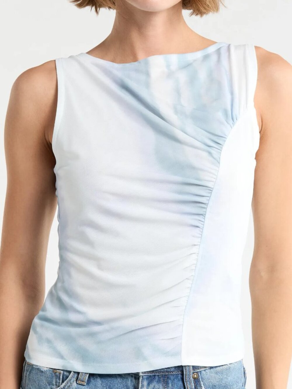 rag & bone Sliced Mesh Tank – Light Bloom – Size S – NWT